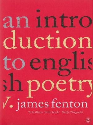 cover image of An Introduction to English Poetry